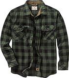 Legendary Whitetails Men's Standard Navigator Fleece Button Up Shirt, Night Forest Plaid, X-Large