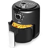 Bear Small Air Fryer 2.1 QT, Mini Airfryer Adjustable Time&Temp Control, Ideal for 1-2 People Quick Healthy Meals Snack in Minutes, Compact Size Space-Saving with Nonstick Basket