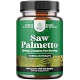 Extra Strength Saw Palmetto Extract - Advanced Herbal Complex for Hair Health and Urinary Support with Plant Sterols & Flavonoids - Potent Herbal Supplement with 500mg per Serving - 100 Capsules