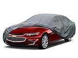 GUNHYI 16 Layers Car Cover Waterproof All Weather, Heavy Duty Full Exterior Cover Universal Fit Coupe Pontiac Firebird/Trans Am, Chevy Malibu/Chevelle, Dodge Charger, Hyundai Genesis, Jaguar XJ etc.