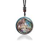 Da Piao Liang Sacred Geometry Orgone Pendant Necklace with Metatron's Cube & Mandala Design - SBB Copper Wire Energy Amulet, Black Adjustable 26-Inch Cord Chain for Spiritual Healing