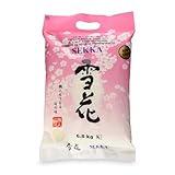 SEKKA Extra Fancy Medium Grain white Rice - Japanese Premium quality uncooked Rice | Milled Rice, Sweet and Chewy | Low Fat, Perfect for Authentic Asian Cuisine, 15 lb -(Pack of 1)