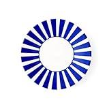 Spode Steccato Collection - 7" Side Plate, Stripe Cobalt Blue | Made of Earthenware | Microwave and Dishwasher Safe | Made in England | For Serving Starters, Sides, and Desserts