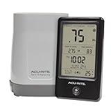 AcuRite 02446M Wireless Rain Gauge with Indoor Digital Display, Black