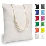TOPDesign 12-Pack Economical 16"x15" Cotton Tote Bags, Lightweight Medium Reusable Grocery Shopping Cloth Bags, Suitable for DIY, Advertising, Promotion, Gift, Activity
