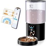 Frienhund 5G WiFi Automatic Cat Feeder with Sealed Outlet: Automatic Dog Feeder with 5L Large Cat Food Storage Container, Timed Cat Food Dispenser for Multiple Pets, Detachable for Easy Clean - 21 Cup