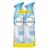 Febreze Air Mist Air Freshener Spray, Odor-Fighting Room Spray, Air Fresheners for Home and Bathroom and Kitchen, Aerosol Can, Linen & Sky Scent, 8.8oz, 2 Count