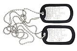 Yippo Accessories Custom Embossed Genuine U.S. Military Spec Army Navy Marines Air Force Dog Tags