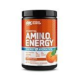 Optimum Nutrition Amino Energy Powder Plus Hydration, with BCAA, Electrolytes, and Caffeine, Tangerine Wave, 30 Servings (Packaging May Vary)