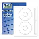 CD/DVD Label | Qty 20 Disc, 40 Spine | 10 Sheets Total | Permanent White Matte | Compatible with Inkjet and Laser Printer | Blank Labels