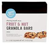 Amazon Brand - Happy Belly Fruit & Nut Chewy Trail Mix Granola Bars, 6 Count