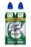 Lysol Toilet Bowl Cleaner W. Bleach, 48oz (2x24oz), 10X Cleaning Power