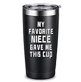 ARIABLE Uncle Gifts from Niece - Best Uncle Gifts - Christmas Gifts for Uncle, Aunt, Funny Gifts for Uncle Birthday World Best Uncle Ever Present, 20oz Tumbler