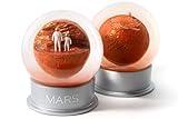 Humango Toys - Mars Dust Globe - Glass Mars Globe - Realistic Mars Surface Scene - Packaged in Mini Space-Themed Box - 4-Inch Planet Globe - Unique Astronomy Gifts for Men