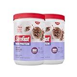 SlimFast High Protein Meal Replacement Shake Powder, 12 Servings (Pack of 2), Advanced Nutrition Smoothie Mix, Digestive Support, Gluten Free, Creamy Chocolate, 20g of Protein (Packaging May Vary)