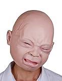 LarpGears Halloween Costume Party Baby Mask Full Head for Adults Latex Cry Baby Mask