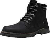 Jousen Mens Boots Fashion Casual Boot Hiking Zipper Chukka Boots for Men (AMY8118A black 10.5)