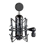 Blue Blackout Spark SL XLR Condenser Microphone for Pro Recording, Streaming, Podcasting, Gaming, with Large Diaphragm Cardioid Mic Capsule, Shockmount, Detailed Natural Sound, Protective Case - Black