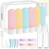 DEWSENSI 20 Pack Travel Bottles Set for Toiletries TSA Approved, Leak Proof Travel Size Containers Kit Portable Refillable Travel Accessories for Shampoo Conditioner Lotion Liquids