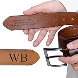 Eagle Epic Custom 100% Genuine Buffalo Leather Belt Gift for Men, Handmade Personalized Engraved Classic Casual Leather Belt, Genuine Grain Leather Anniversary for Him, Men, Customized Birthday Gifts