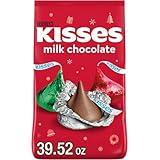 HERSHEY'S KISSES Milk Chocolate, Christmas Candy Bulk Bag, 39.52 oz