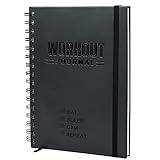 Hardcover Fitness Journal Workout Planner for Men & Women - A5(5.7" x 8.3") Sturdy Workout Log Book to Track Gym & Home Workouts