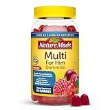 Nature Made Multi for Him, Mens Multivitamins Gummies, Energy Metabolism Support, Multivitamin for Men, 150 Gummy Vitamins and Minerals, 75 Day Supply