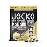 Jocko Mölk Whey Protein Powder 22g Protein - Sugar Free Monk Fruit Blend - Muscle Recovery & Growth, Packaging May Vary (31 Servings, Vanilla Milkshake)