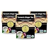 Buddha Teas Organic Turmeric Ginger Tea - OU Kosher, USDA Organic, CCOF Organic, 18 Bleach-Free Tea Bags (Pack of 3)