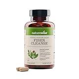 NatureWise Total Colon Care Fiber Cleanse - Natural Laxative Blend - Herbal Laxatives, Prebiotics, & Enzymes for Regularity, Digestion, Weight & Gut Health - Non-GMO - 60 Capsules[30-Day Supply]