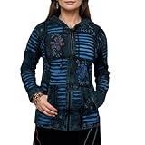 Agan Traders 2025 Summer Tie-Dye Patch Embroidered Women's Hoodie Jacket - A Free-Spirited Fashion Women's Zip-Up Hoodie (362 RJ, XL, Blu)