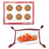 Lilymeche Concept | Silicone Baking Mat with Button | BPA Free Large Nonstick Kitchen Professional Reusable Heat Resistant Baking Half Sheet Bakeware Mats for Cookies, Bread and Pastry(2pc)