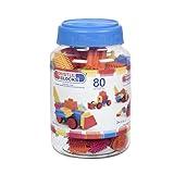 Battat – Bristle Blocks – STEM Interlocking Building Blocks – 80 Pieces Playset – Reusable Storage Bucket – Developmental Toys for Toddlers & Kids – Big Value Case – 2+ Years