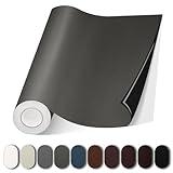 Lifeshoon Leather Repair Patch, 17X79 Inch Self Adhesive Leather Repair, Large Leather Repair Tape for Couches, Furniture, Car Seats, Cabinets, Wall, Handbags （17X79 Inch, Dark Grey）