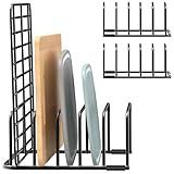 Fikoksol Cutting Board Organizer, [2-Pack] Cutting Board Holder Rack Baking Cookie Pan Sheets Cooling Small Racks Storage Stand for Kitchen Cabinet Countertop Bakeware Organizer 7.87 x 7.24 x 3.28 in