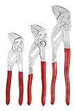 KNIPEX Tools - 3 Piece Pliers Wrench Set (6, 7, 10) (9K008045US), Red