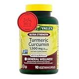 Spring Valley Turmeric Supplement | Turmeric Curcumin Supplement, Ultra Strength 1,500 mg, 90 Count + STS Sticker.