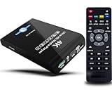 4K Ultra HD Media Player & HDD Enclosure 2-in-1 - Play H.265/HEVC H.264/AVC MP4 MKV Videos MP3 Music JPG Photos, 4K 60fps HDMI, Analog AV Etc,Supports 2"/2.5"/3" SATA HDDs with USB/SD Card Expansion