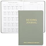 Beautiful Reading Journal for Book Lovers - Linen Hard Cover Book Makes a Great Gift for Readers - The Perfect Tracker Book with Reading Log & Review Pages For Keeping Notes on Your Favorite Books