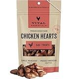 Vital Essentials Freeze Dried Raw Single Ingredient Dog Treats, Chicken Hearts, 1.9 oz