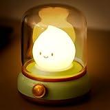 WANIDEA Cute Chibi Flame Lamp,Cozy Lights Mimics Flickering Flame Effect Amber Light,2 Modes Rechargeable Dimming Great ambience Light for Camping, Curing, Decoration,Smoko Light