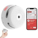 X-Sense Smart Smoke Detector Fire Alarm with Replaceable Battery, Wi-Fi Smoke Detector, Real-Time App Notifications, XS01-WX, 1-Pack