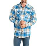 Legendary Whitetails Men's Standard Shotgun Western Flannel Shirt, Liberty Range Plaid, X-Large