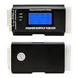 Computer PC Power Supply Tester, ATX/ITX/IDE/HDD/SATA/BYI Connectors Power Supply Tester, 1.8'' LCD Screen (Aluminum Alloy Enclosure)