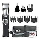 Wahl USA Rechargeable Lithium Ion All in One Beard Trimmer for Men with Detail and Ear & Nose Hair Trimmer Attachment – Model 9854-600B