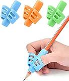 JuneLsy Pencil Grips for Kids Handwriting Pencil gripper Pencil Holder Posture Correction Training Writing AIDS for preschooler Kids toddler Children Special Needs (3 PCS)