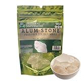 GREEN ROYALTY Alum Stone (Piedra de Alumbre) 4 oz - Multi-Purpose Crystal for Skin Care and Healing - Natural Deodorant & Antiperspirant | Shaving Stone.