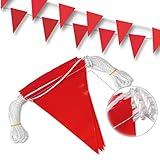 NACARUM Caution Barricade Flags (102FT string) Warn of hazardous areas, traffic control.Marking construction sites, scaffolding, sporting events, private property.