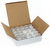 Vivaplex, 50, Clear, Empty, 5 Gram Plastic Pot Jars, Cosmetic Containers.