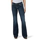 Wrangler Women's Retro Mae Mid Rise Wide Leg Trouser Jean, Samantha, 3-32